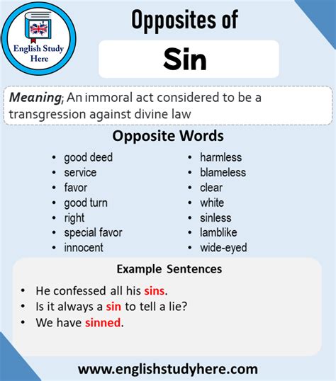 antonyms for sin